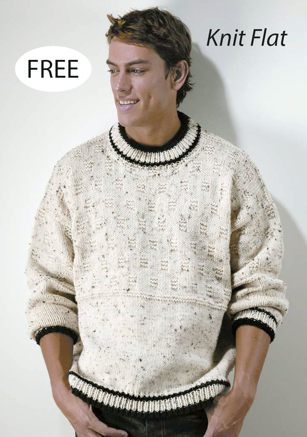 Free Men's Pullover Easy Favorite Sweater Knitting Pattern 