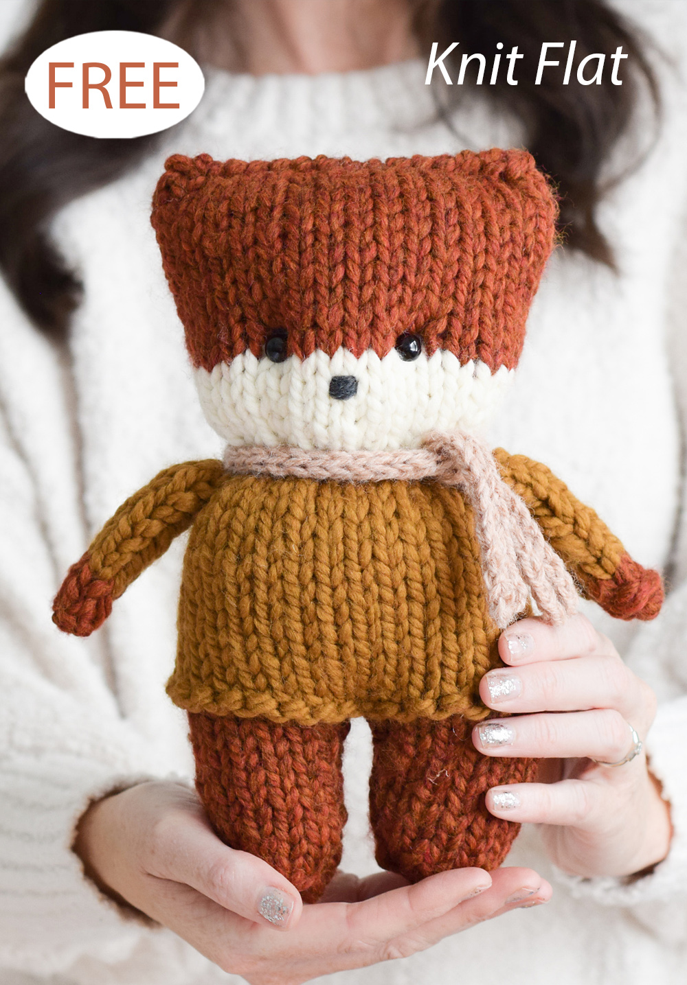 Free Finnegan Easy Knit Fox Knitting Pattern 