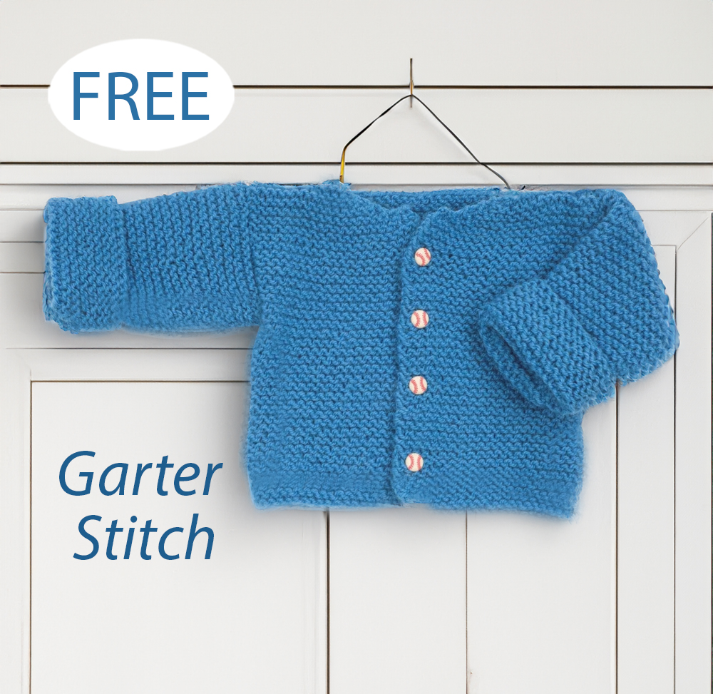 Easy Garter Stitch Baby Sweater Knitting Pattern 