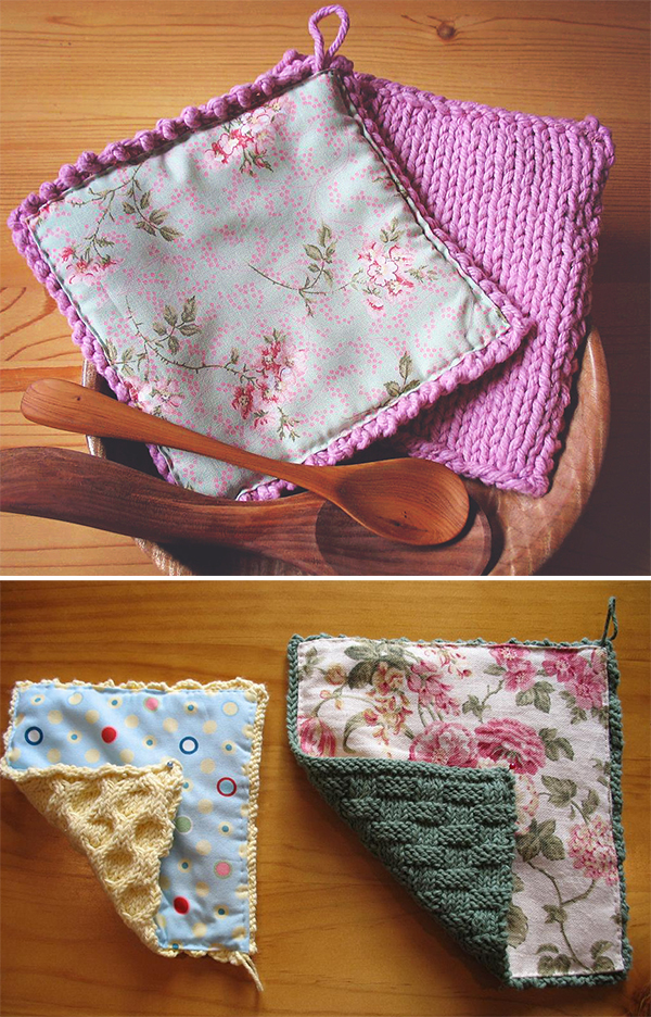 Free Knitting Pattern for Easy Going Potholders