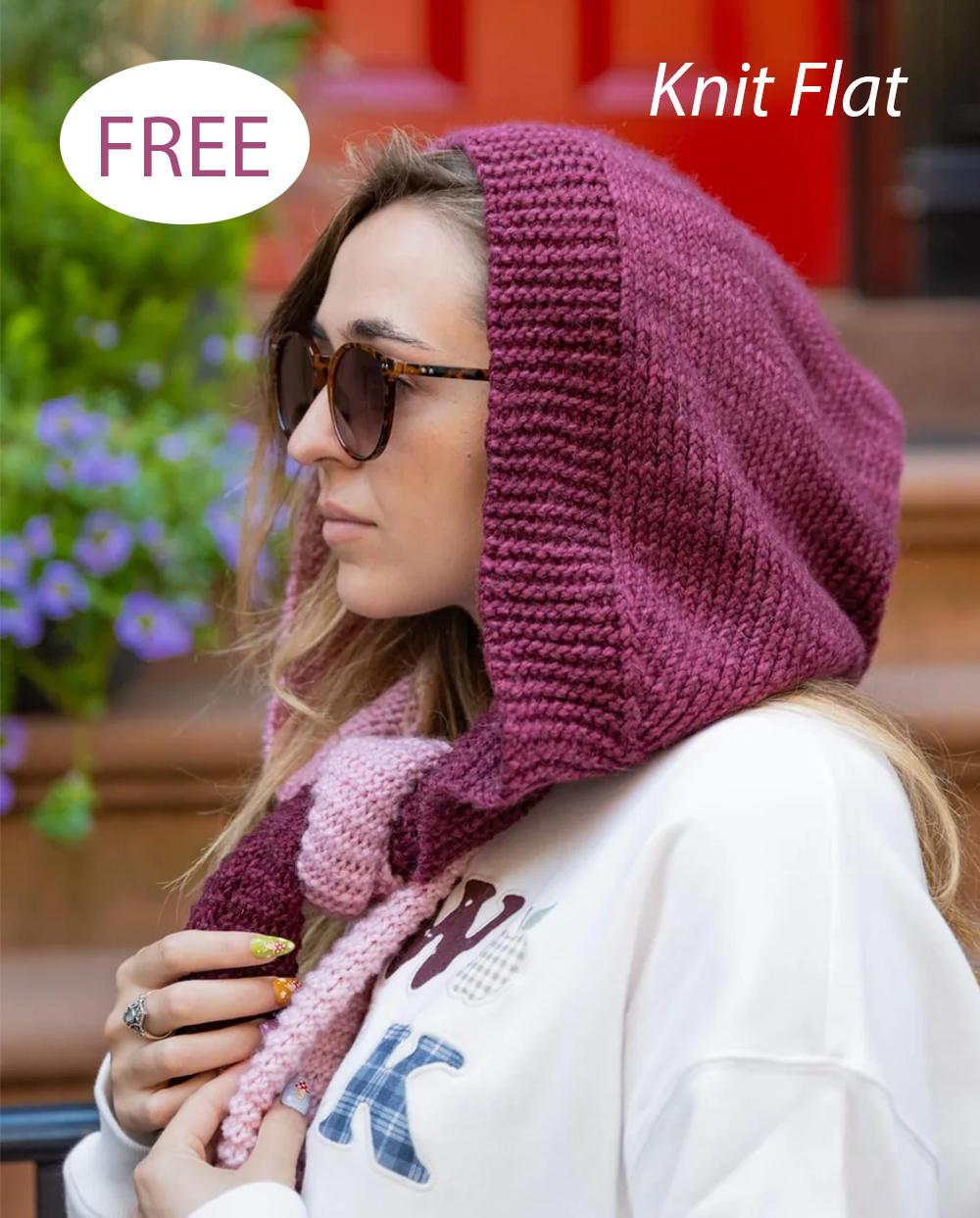 Free Easy Hooded Scarf Knitting Pattern