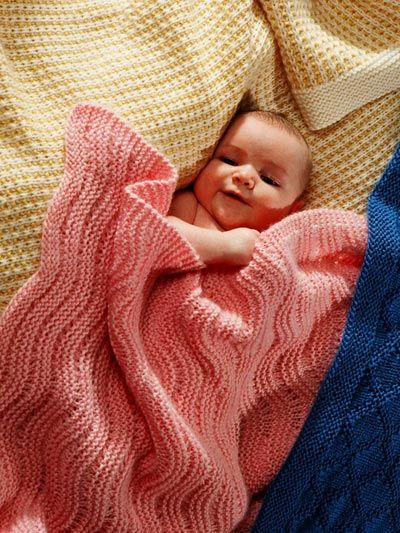 Easy Knit Baby Blankets knitting patterns