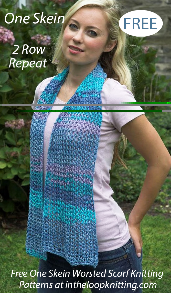 Free One Skein Easy Lace Scarf F510 Knitting Pattern