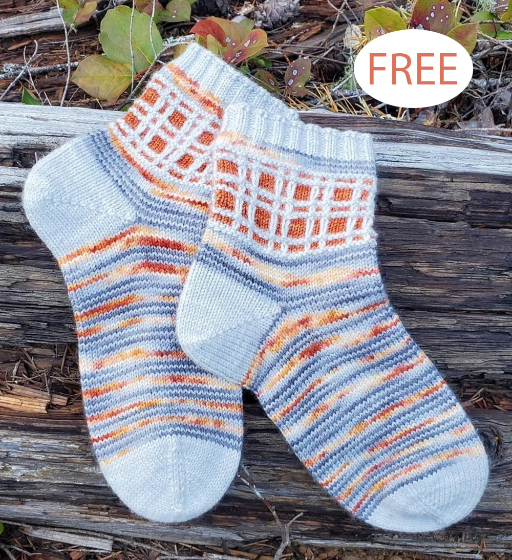 Free Knitting Pattern Easy Peasy Plaid Socks