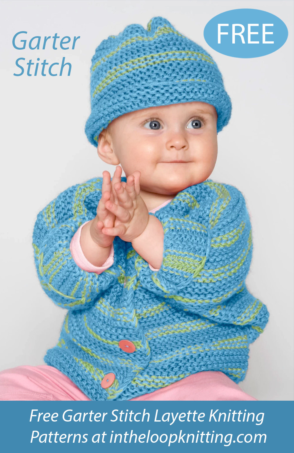 Free Easy Peasy Baby Sweater Set Knitting Pattern Garter Stitch