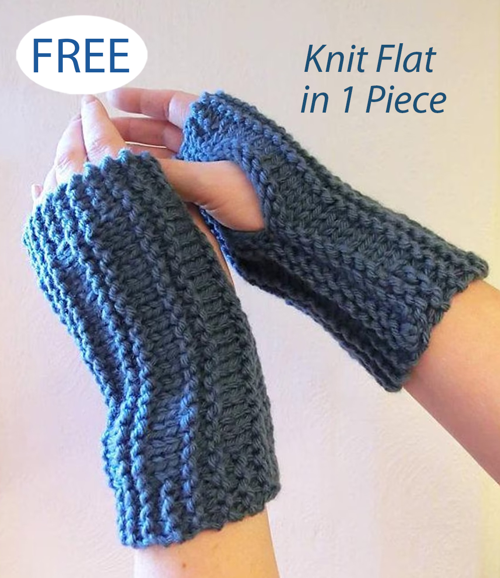 Free Easy Peasy Wrist Warmers Knitting Pattern Knit Flat