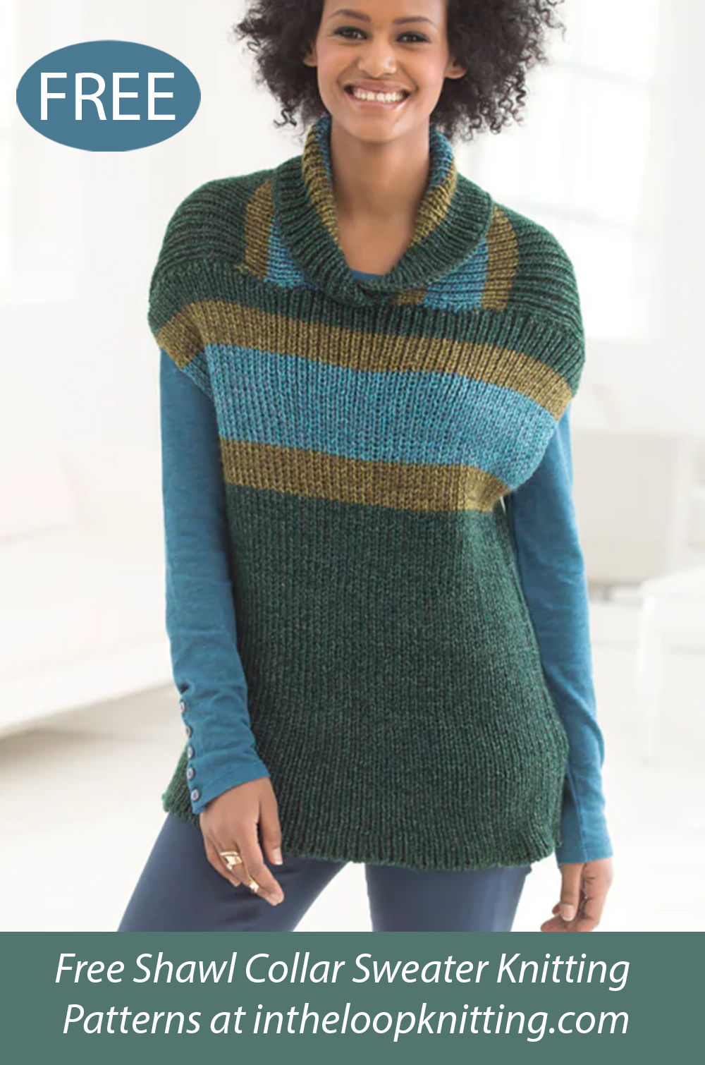 Free Easy Ribbed Slipover Sweater Knitting Pattern 
