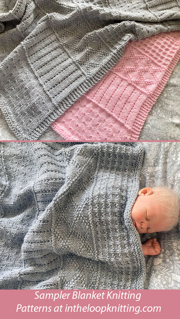 Easy Sampler Baby Blanket Knitting Pattern