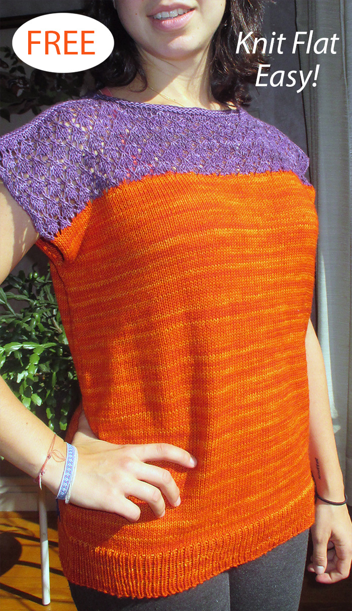 Free Easy Lace Shoulder Top Knitting Pattern