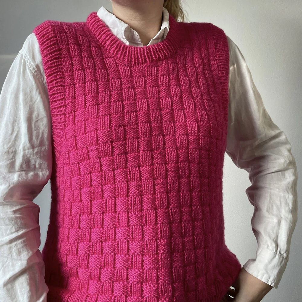Vest Knitting Pattern Easy Square Slipover