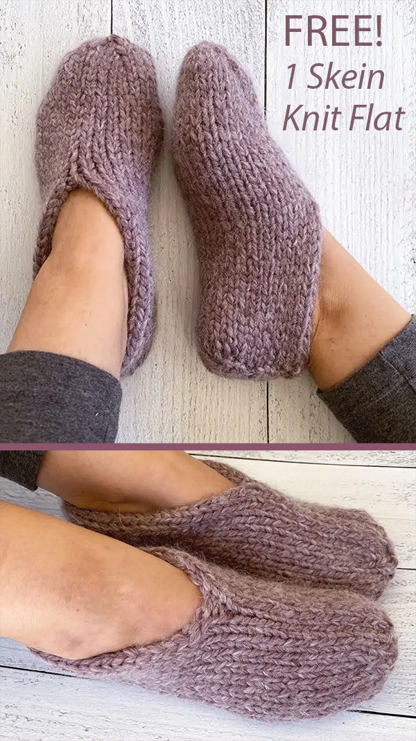Free Slippers Knitting Pattern Easy Super Bulky Knit Slipper Socks