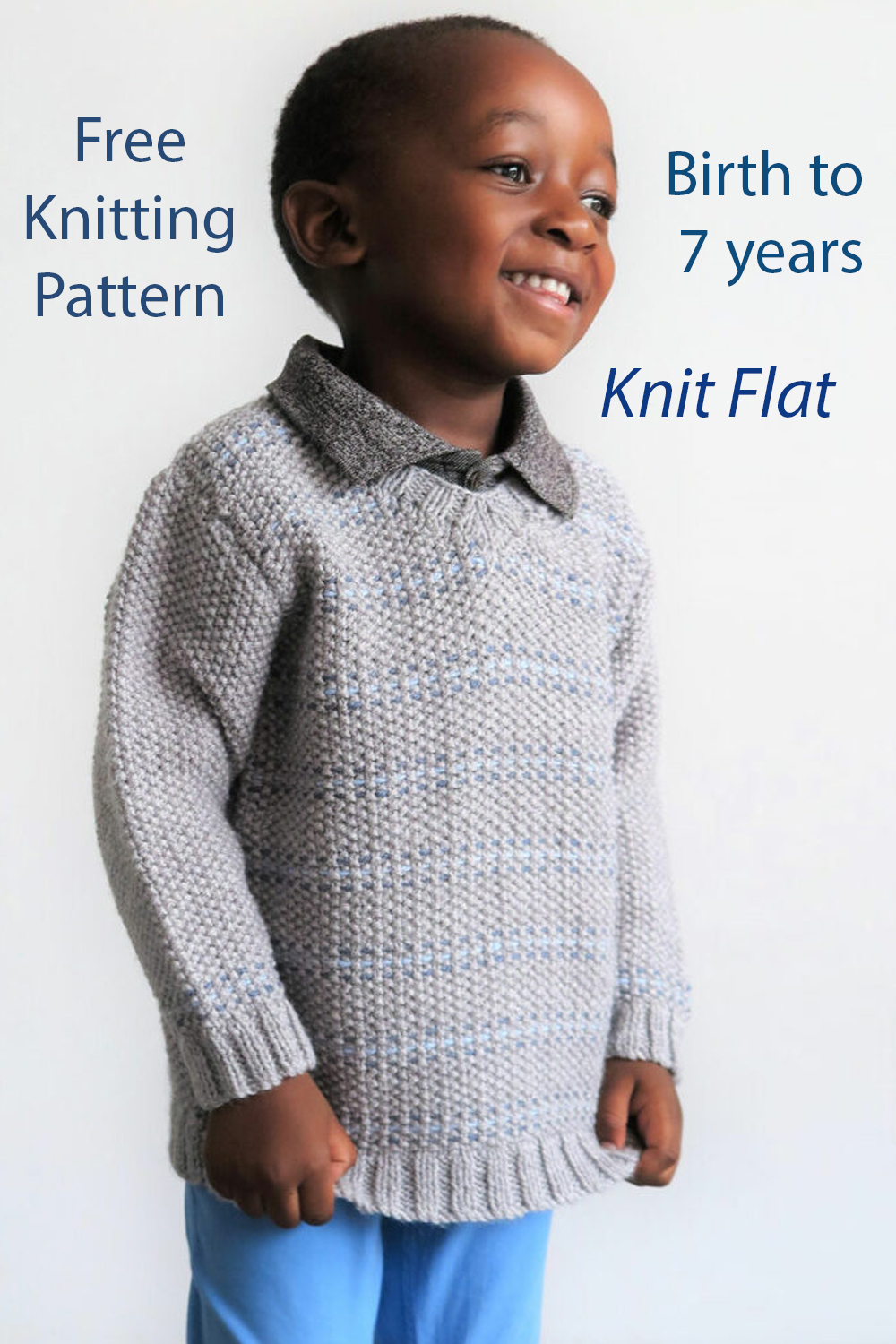 Free Easy Textured Pullover Child's Jumper Sweater Knitting Pattern