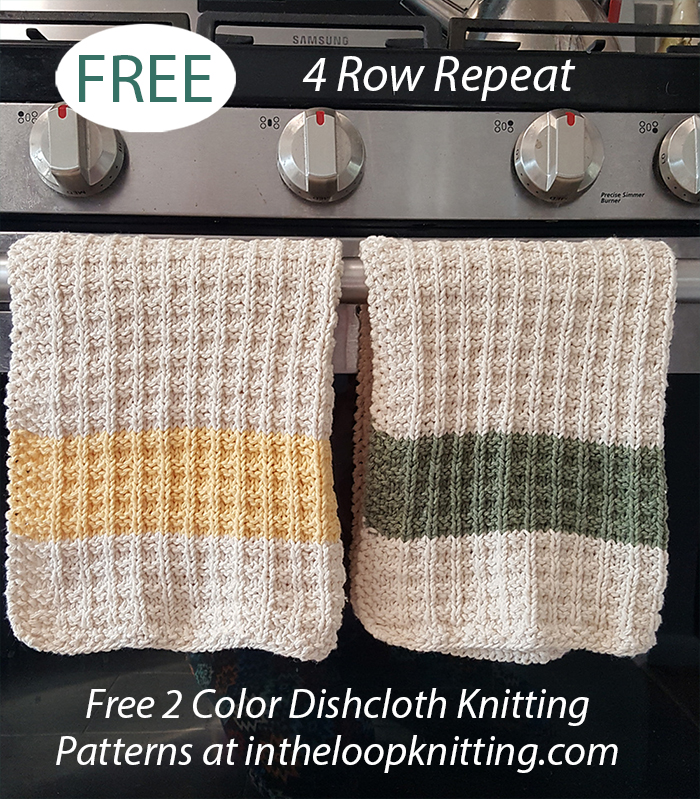 Free Waffle Kitchen Towel Knitting Pattern 