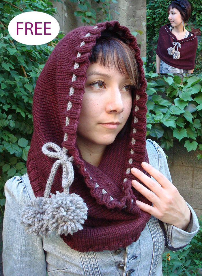Free Edith Convertible Cowl Hood Knitting Pattern
