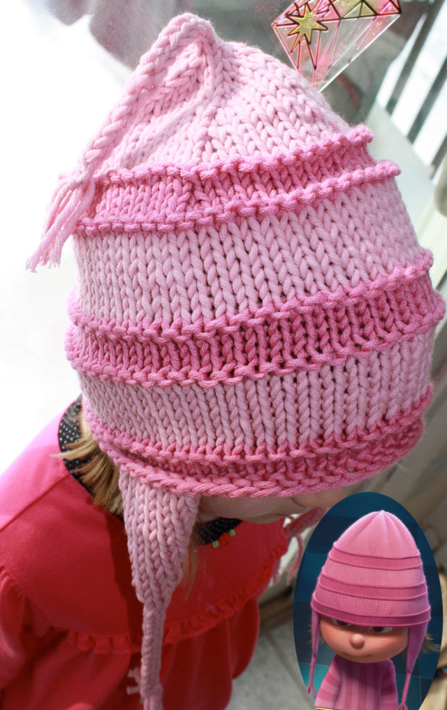 Free Knitting Pattern for Despicable Me Edith Hat