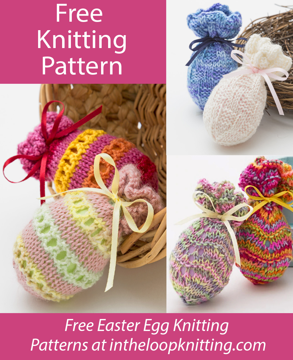 Free Easter Eggs and Baskets Knitting Pattern 