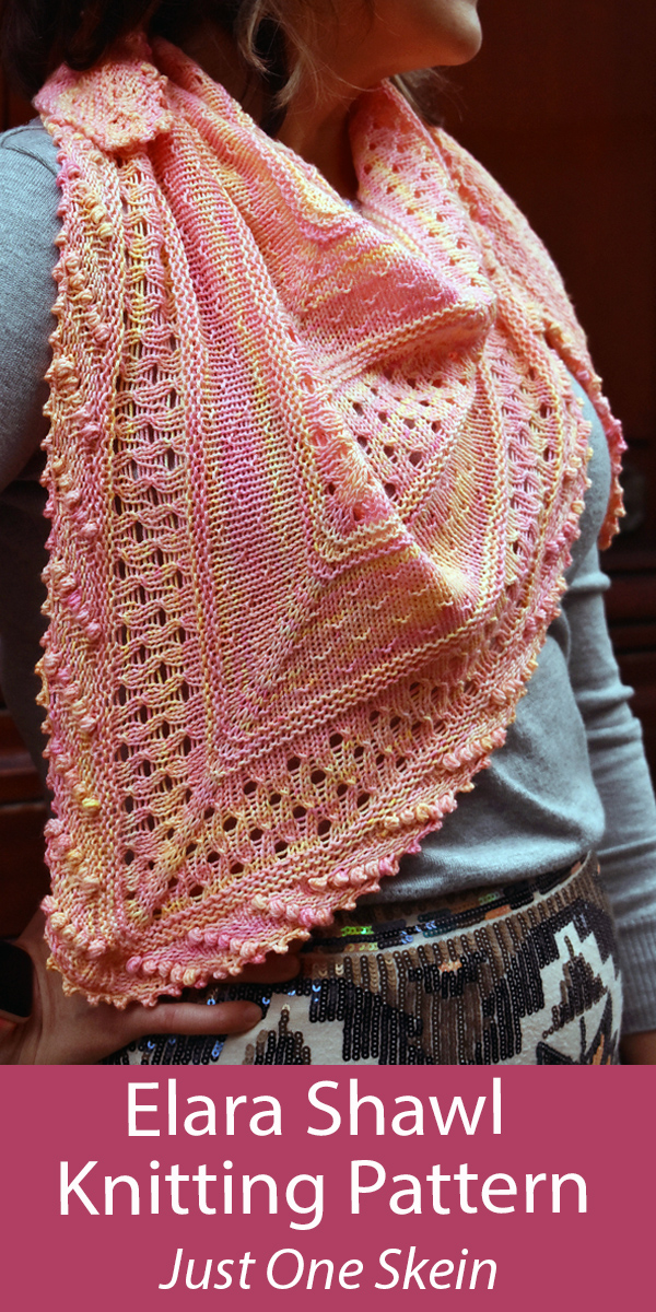 Shawl Knitting Pattern Elara Shawl