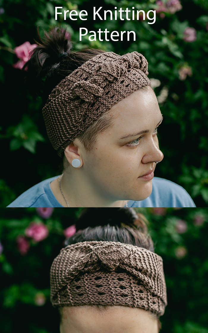 Free Hat Knitting Pattern Elavine Head Wrap Turban Hat