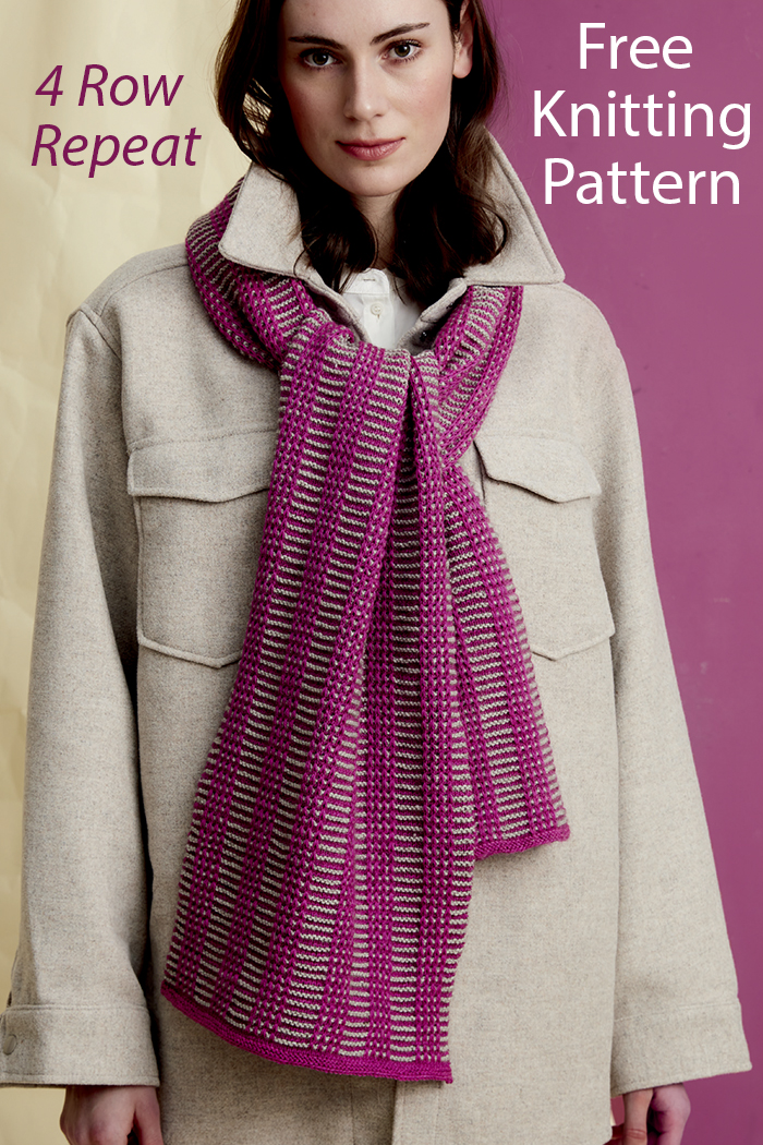 Free ELCHO Sharp Scarf Knitting Pattern