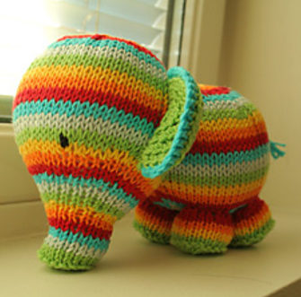 Free Knitting Pattern for Elefante Elephant Toy