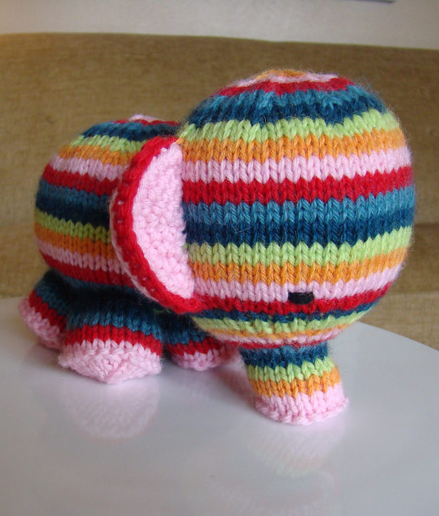 Free Knitting Pattern for Elefante Elephant Toy