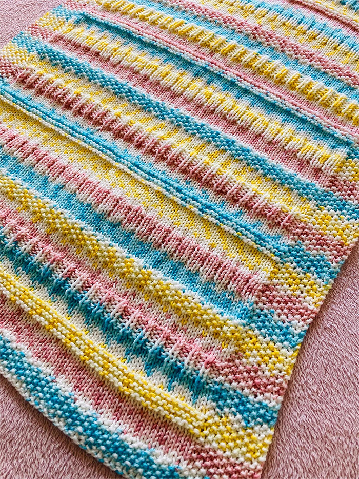 Knitting Pattern for Easy Elena Baby Blanket Blanket