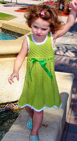 Free knitting pattern for Elenka dress