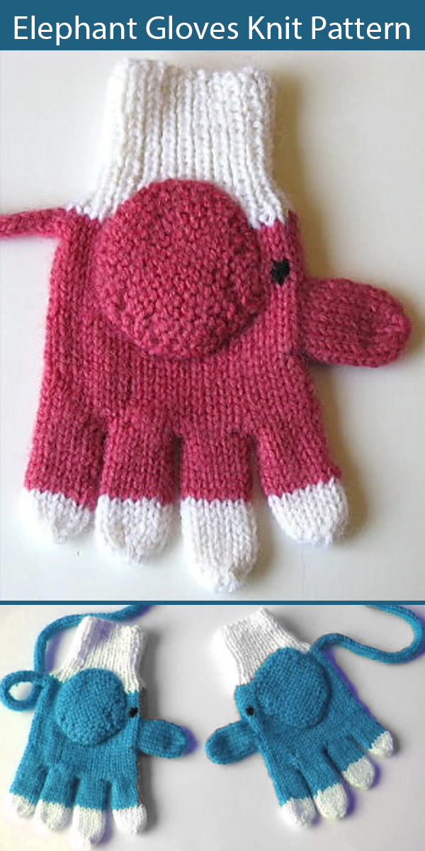 Knitting Pattern for Elephant Gloves