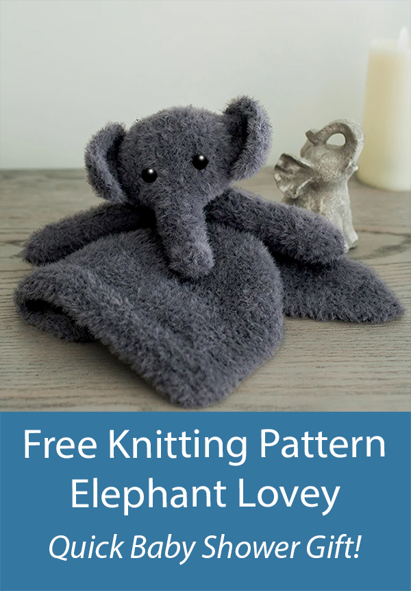 Free Baby Knitting Pattern Elephant Lovey Baby Toy Blanket