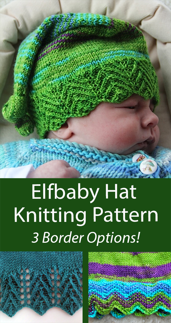 Baby Hat Knitting Pattern Elfbaby Hat Baby, Child, Adult Sizes