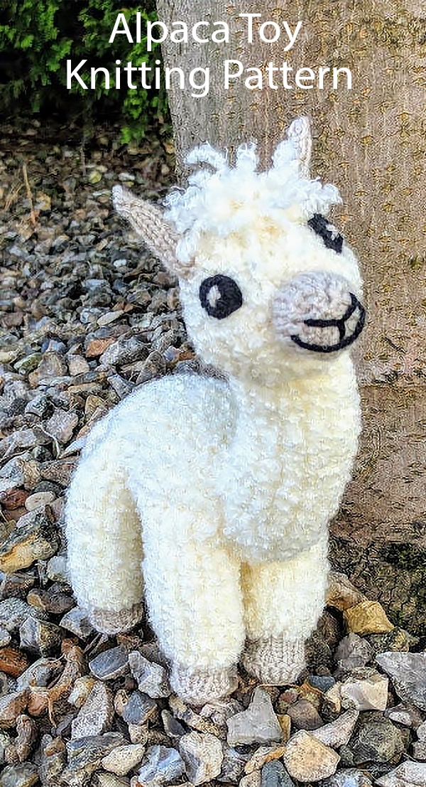 Knitting Pattern for Eli the Alpaca Amigurumi Toy