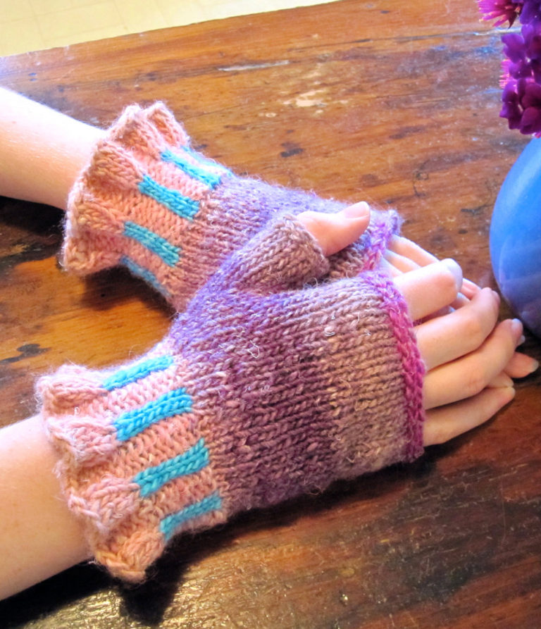 Knitting Pattern for Elinor Fingerless Mitts