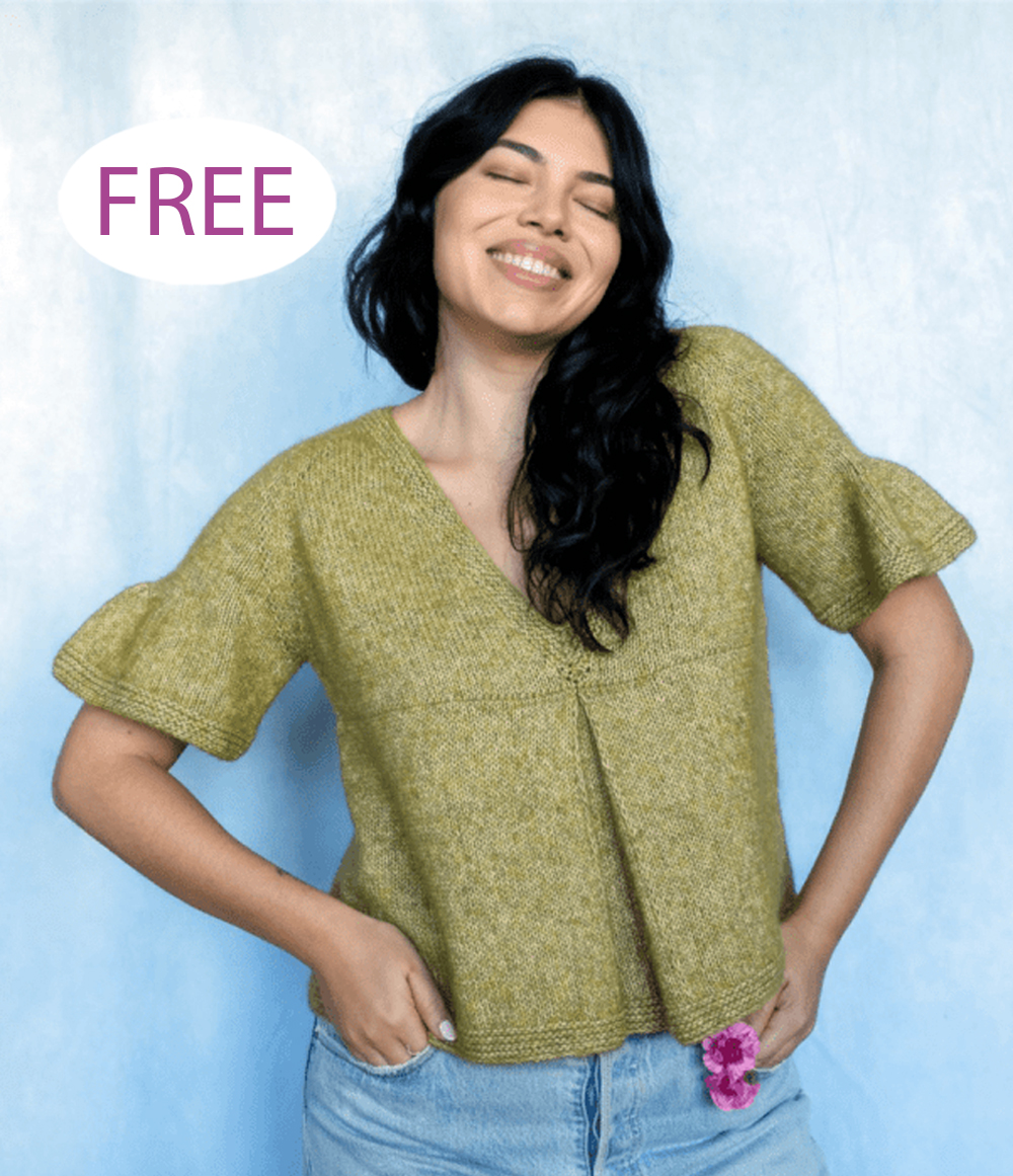 Free Elixir Pleated Top Knitting Pattern