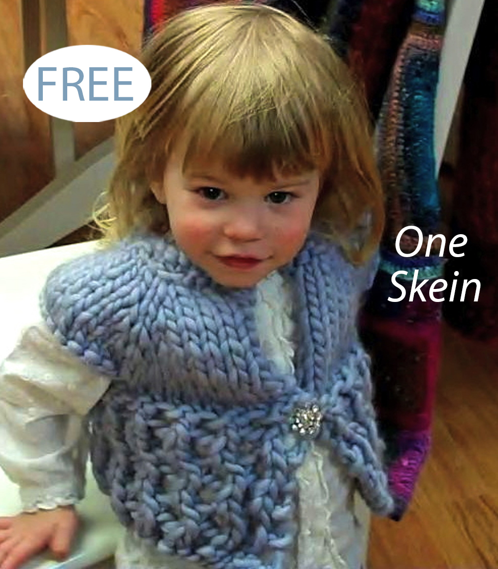 Free One Skein Eliza Baby Cardigan Knitting Pattern
