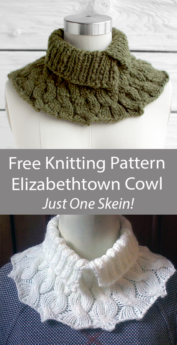Free Cowl Knitting Pattern Elizabethtown Cowl
