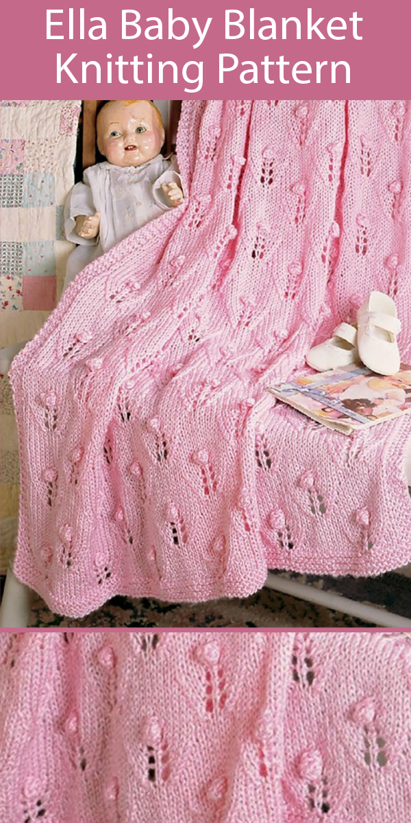 Knitting Pattern for Ella Baby Blanket