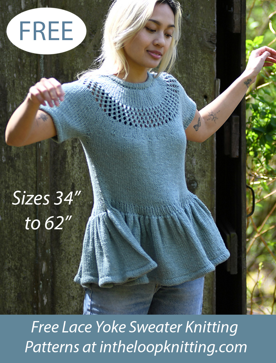 Free Ella Top Women's Sweater Knitting Pattern
