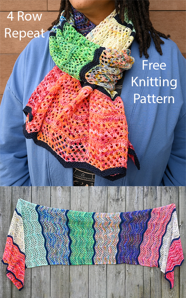 Free Knitting Pattern 4 Row Elliott Scarf