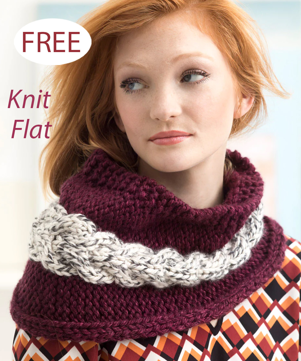 Free Elmont Cabled Cowl Knitting Pattern