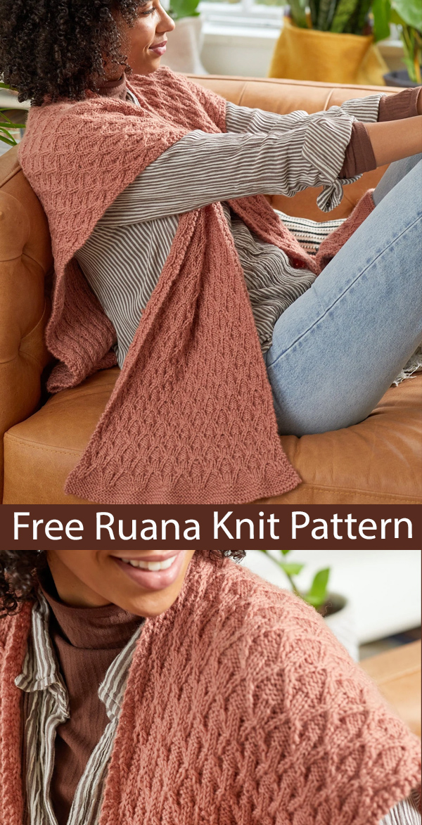 Free Shawl Knitting Pattern Embossed Ruana