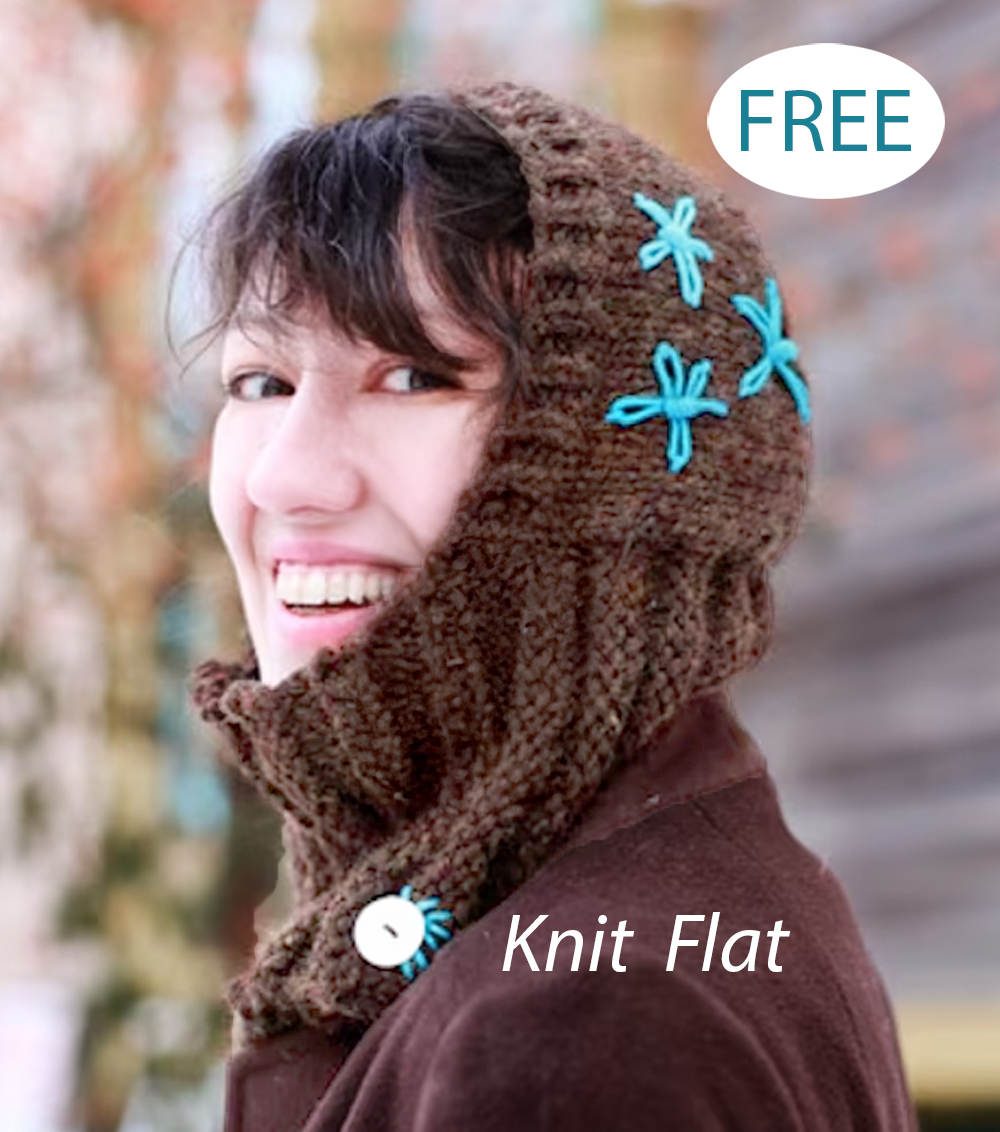 Free Embroidered Hood Knitting Pattern