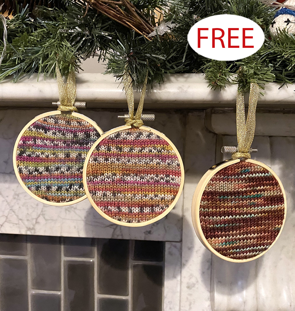 Free Embroidery Hoop Ornaments knitting patterns