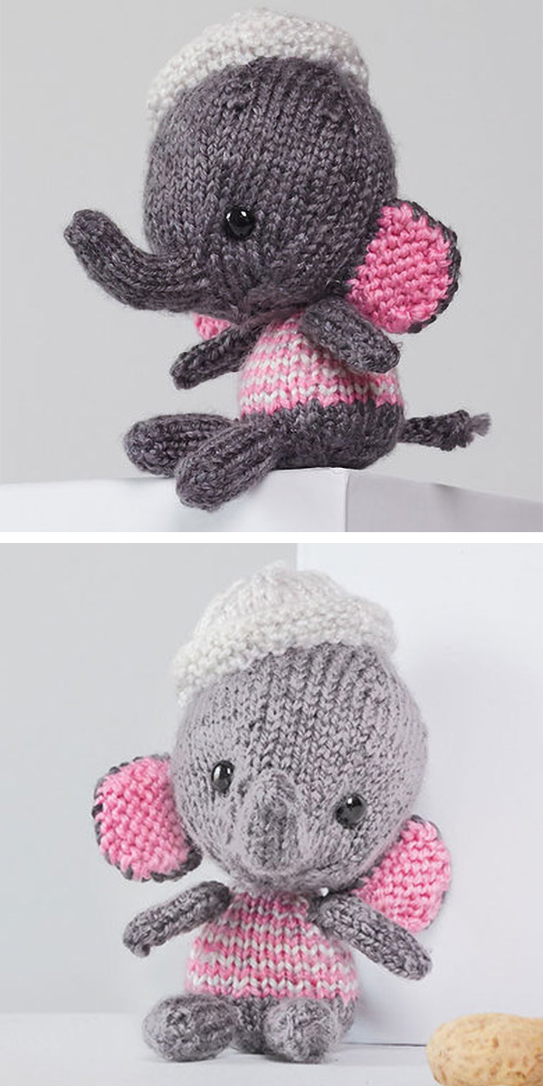Free Knitting Pattern for Emily and Edward Elephants