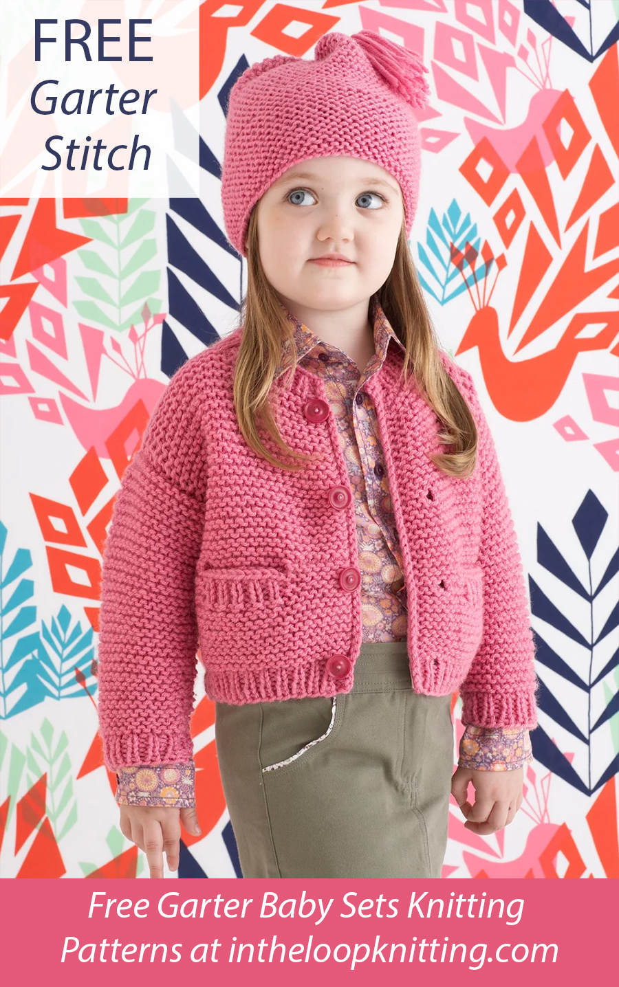 Free Emma Hat and Cardigan Set Knitting Pattern Garter Stitch