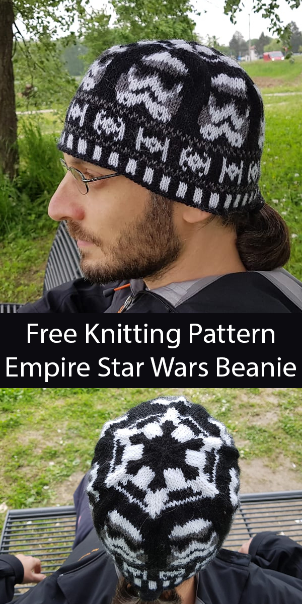 Free Star Wars Inspired Knitting Pattern Empire Star Wars Beanie Hat