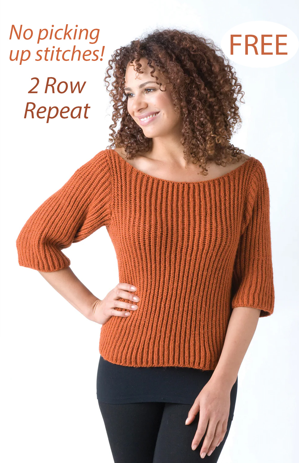 Free Knitting Pattern for Easy Encyclopedia Ribbed Sweater