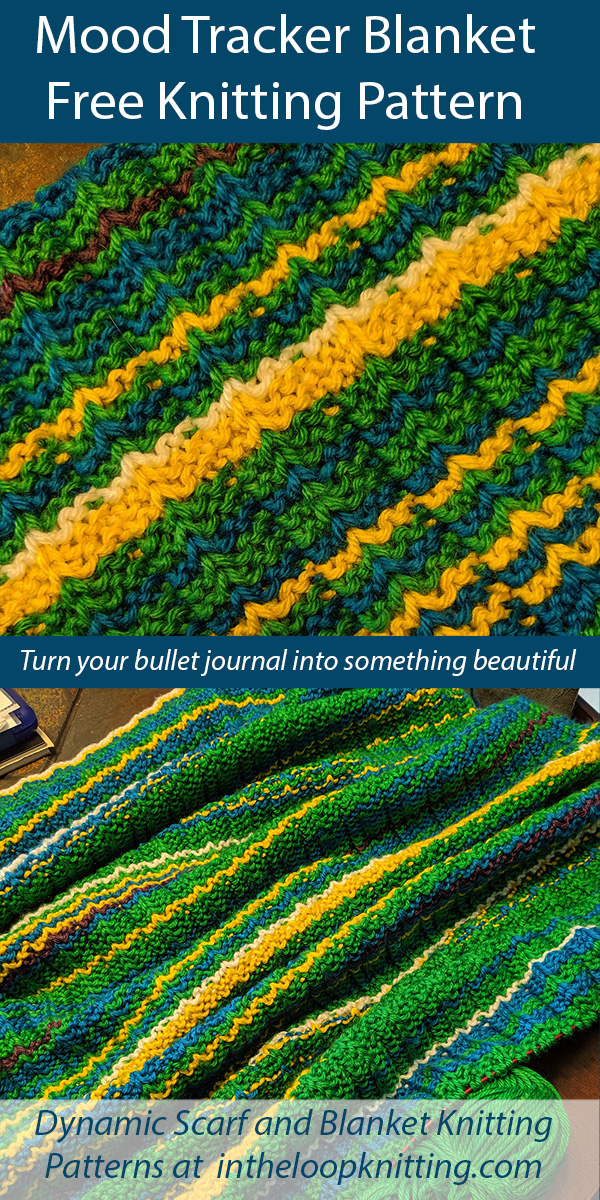 Free Mood Tracker Blanket Knitting Pattern End the Stigma Blanket