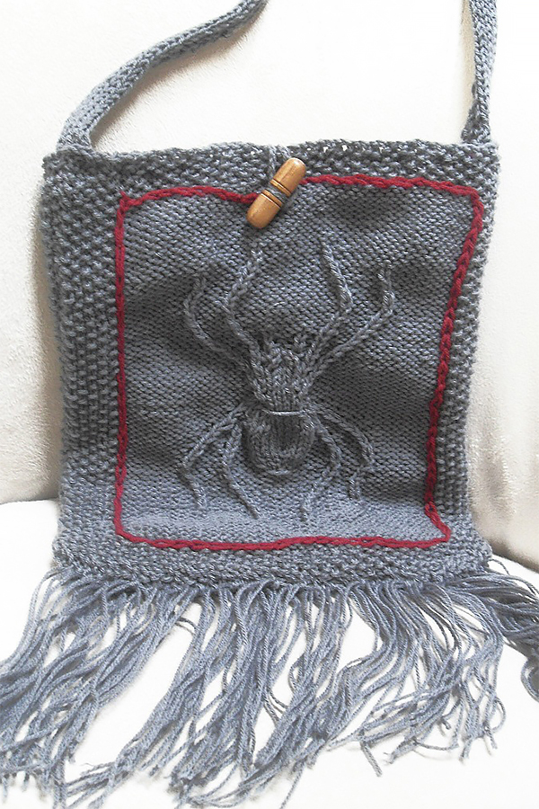 Free Knitting Pattern for Entomology Sling Purse