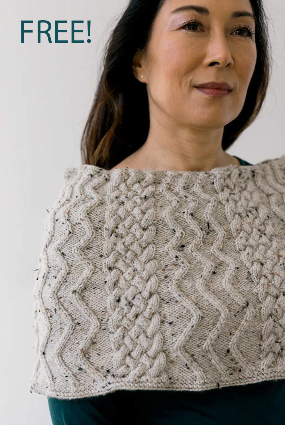 Free Entwined Capelet Knitting Pattern