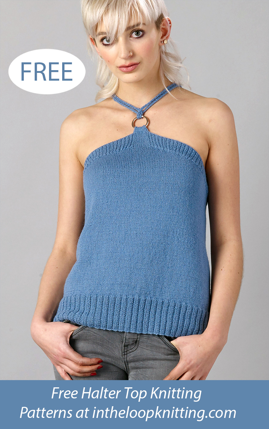 Free Entwined Halter Top Knitting Pattern
